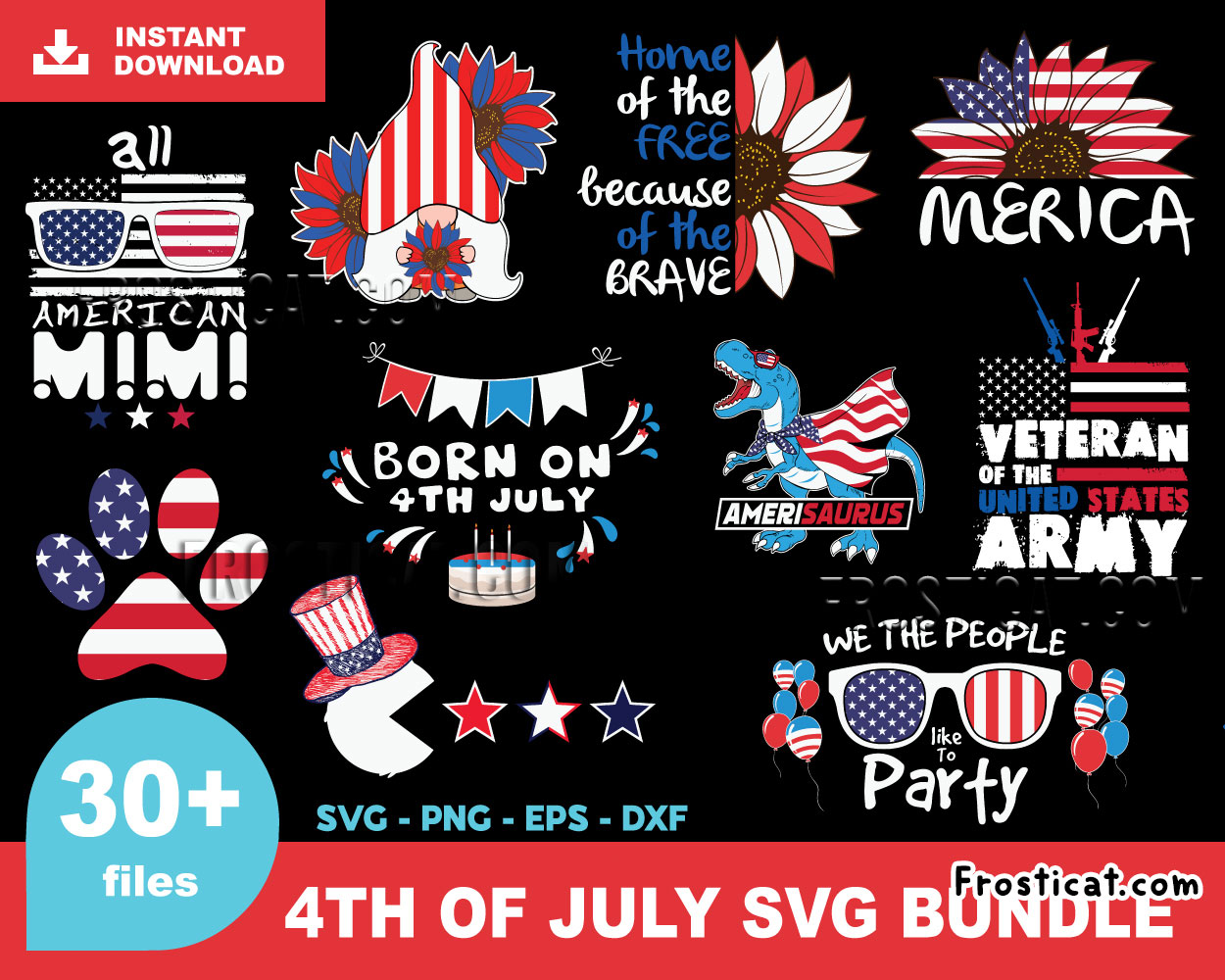 30 4th Of July Svg Bundle, Independence Svg