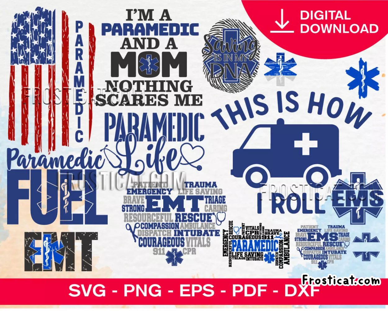 100 Paramedic Svg Bundle, Paramedic Svg, Paramedic Mom Svg