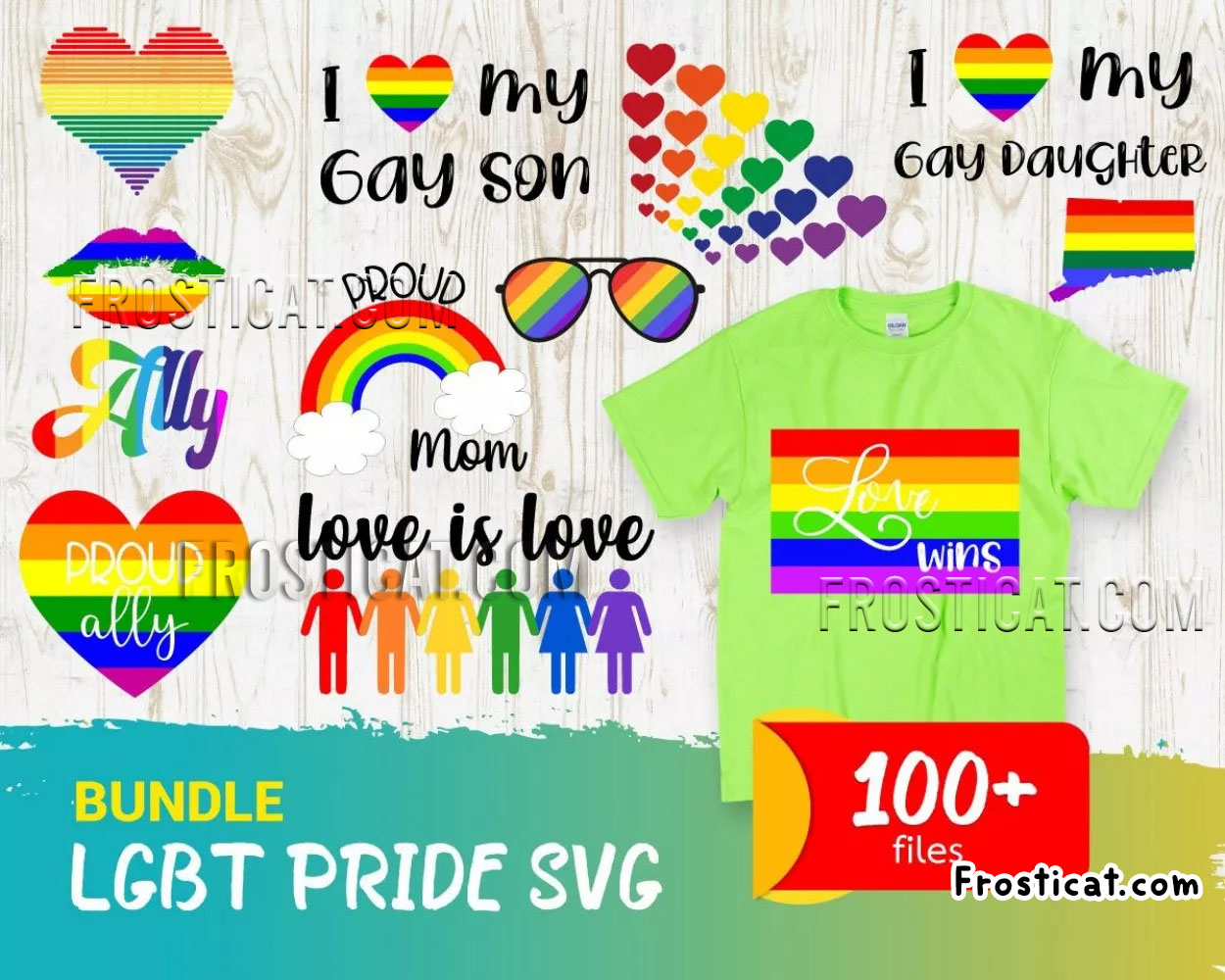 100 Lgbt Pride Svg Bundle, Lgbt Svg, Proud Ally Svg
