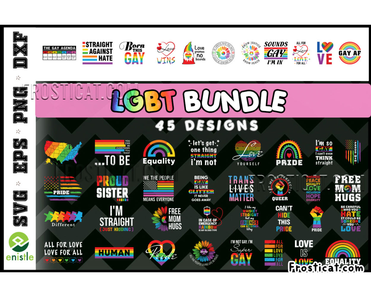 45 LGBT Bundle Svg, Lgbt Svg, Lgbt Quote Svg, Gay Svg
