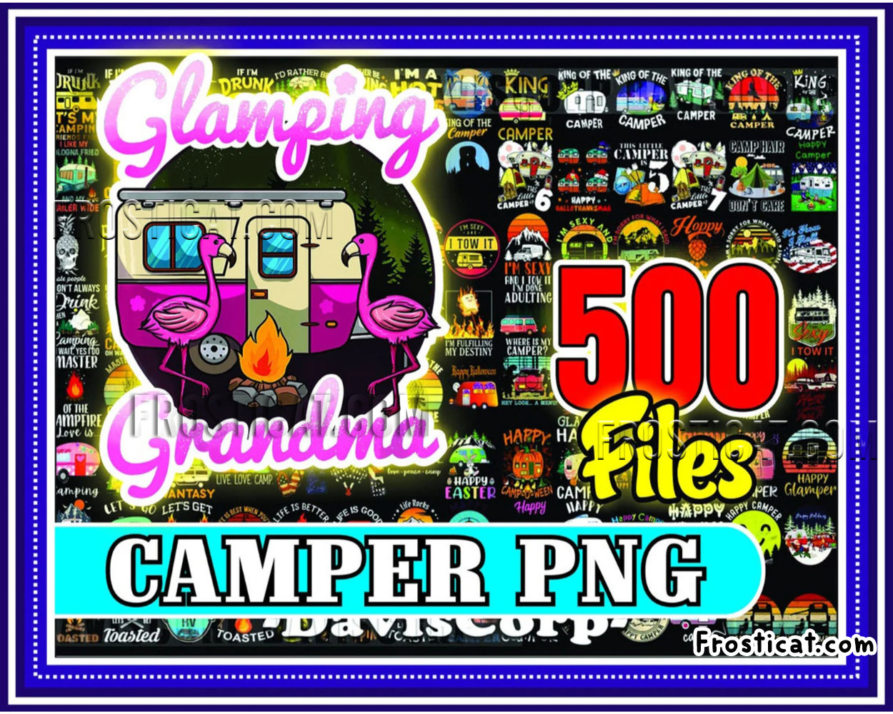 500 Camping Png Bundle, Camping Sublimation, Camping Png