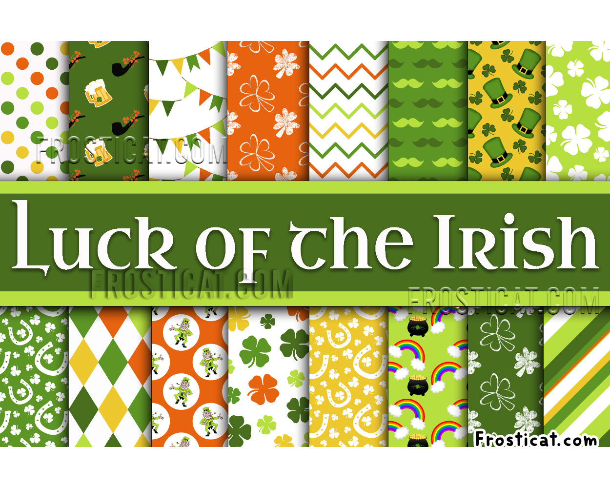 16 Luck of the Irish Digital Paper Bundle