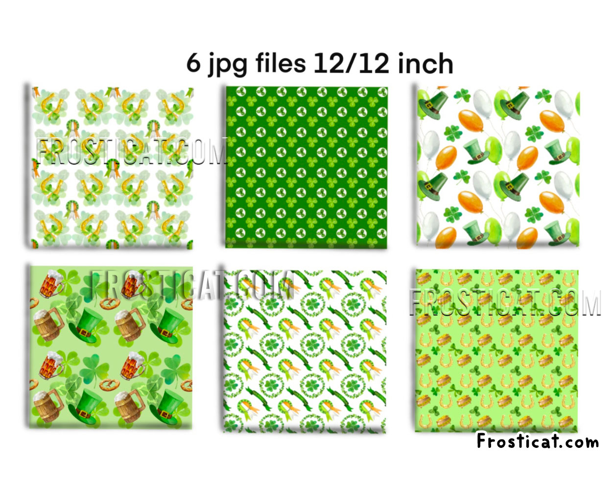 6 St Patricks Day Digital Paper Bundle