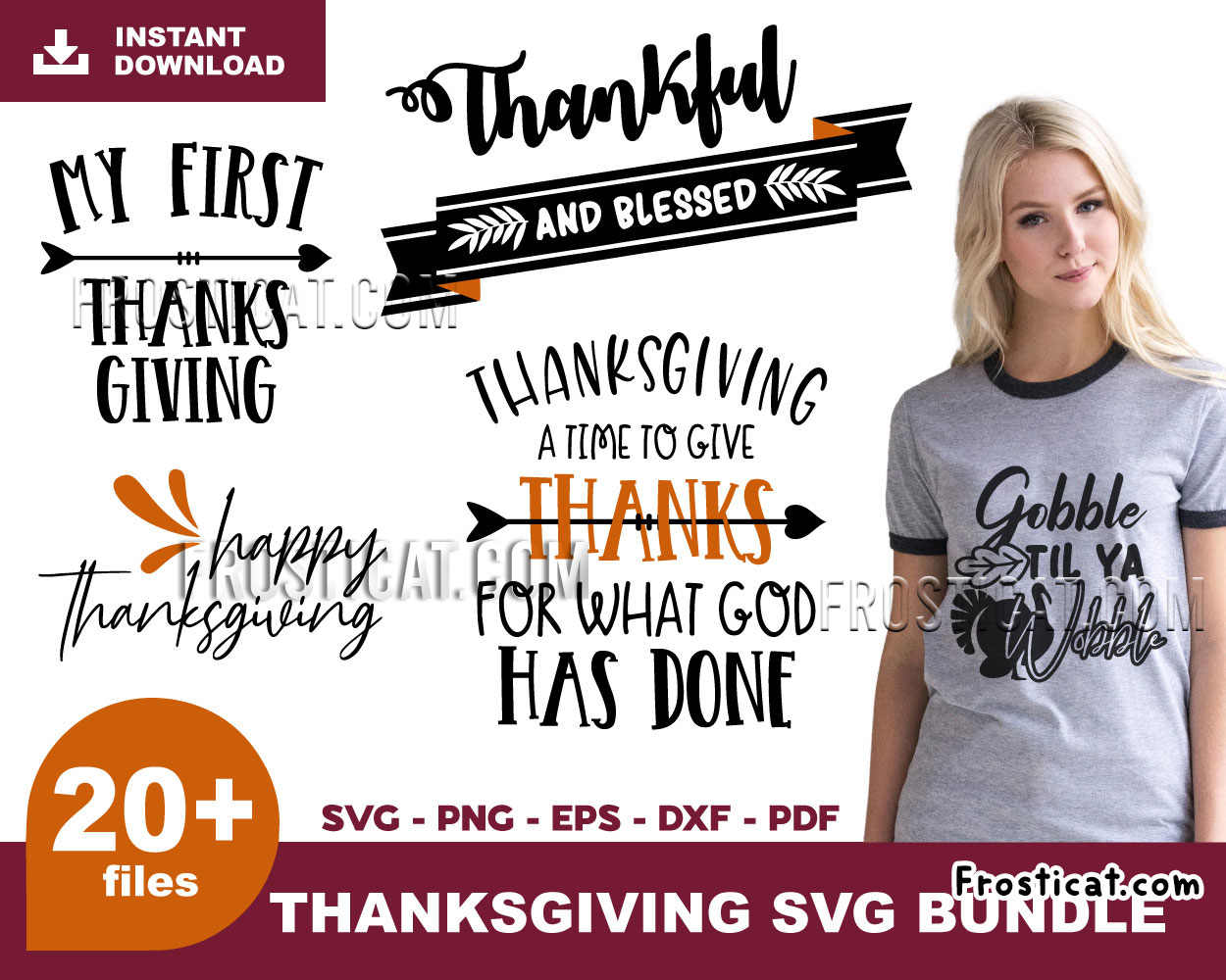 20 Thanksgiving Svg Bundle, Fall Svg, Autumn Svg