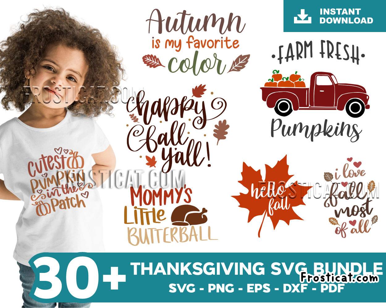 30 Thanksgiving Svg Bundle, Fall Svg, Autumn Svg