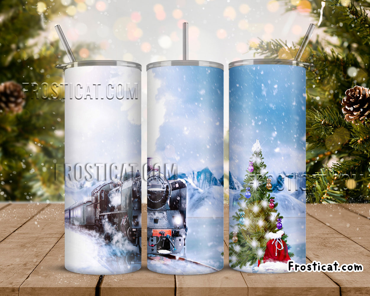 Winter Landscape Christmas Tumbler Png