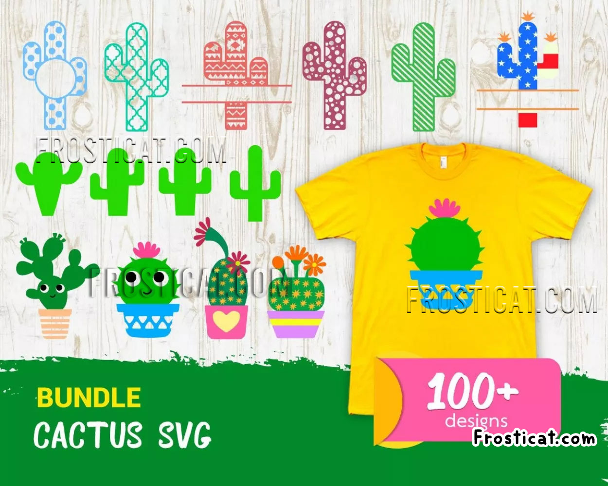 100 Cactus Svg Bundle, Cactus Svg, Cactus Monogram Svg