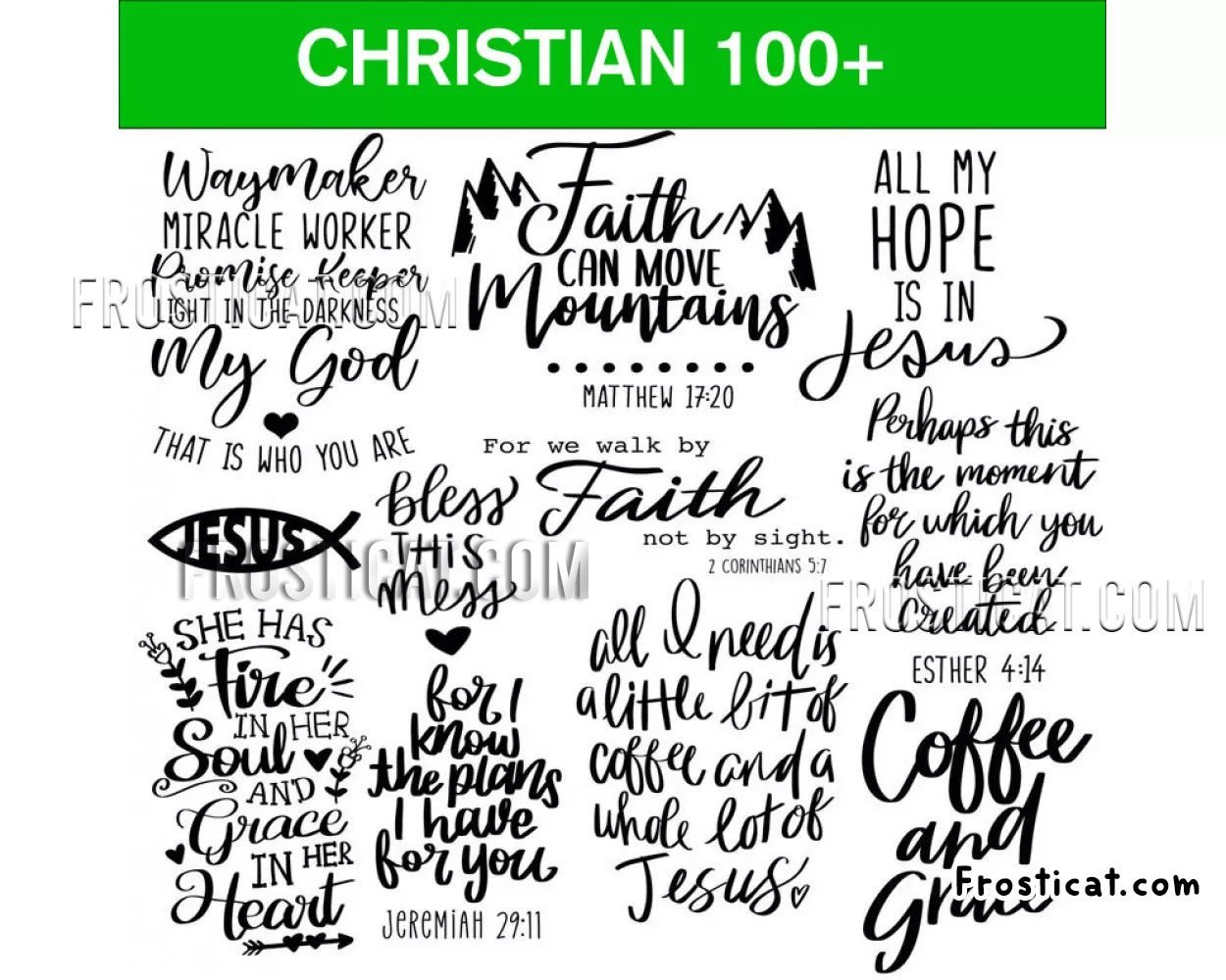 100 Christian Svg Bundle, Faith Svg, Christian Svg