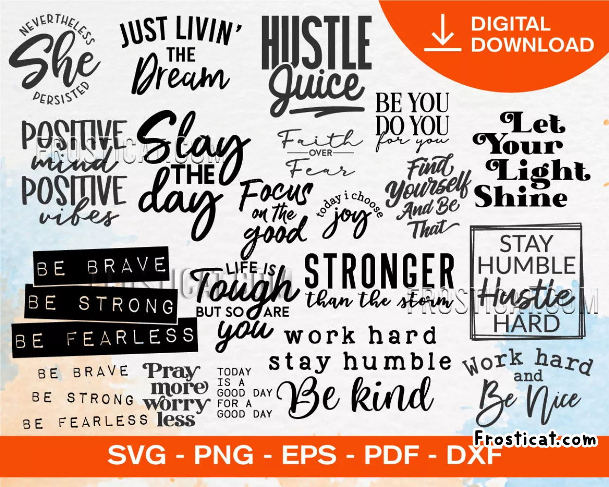 100 Inspirational Quotes Svg Bundle, Inspirational Quotes