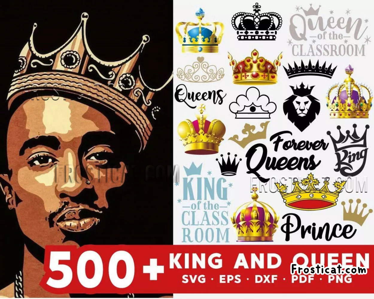 500 King And Queen Svg Bundle, Crown Svg, Tiara Svg