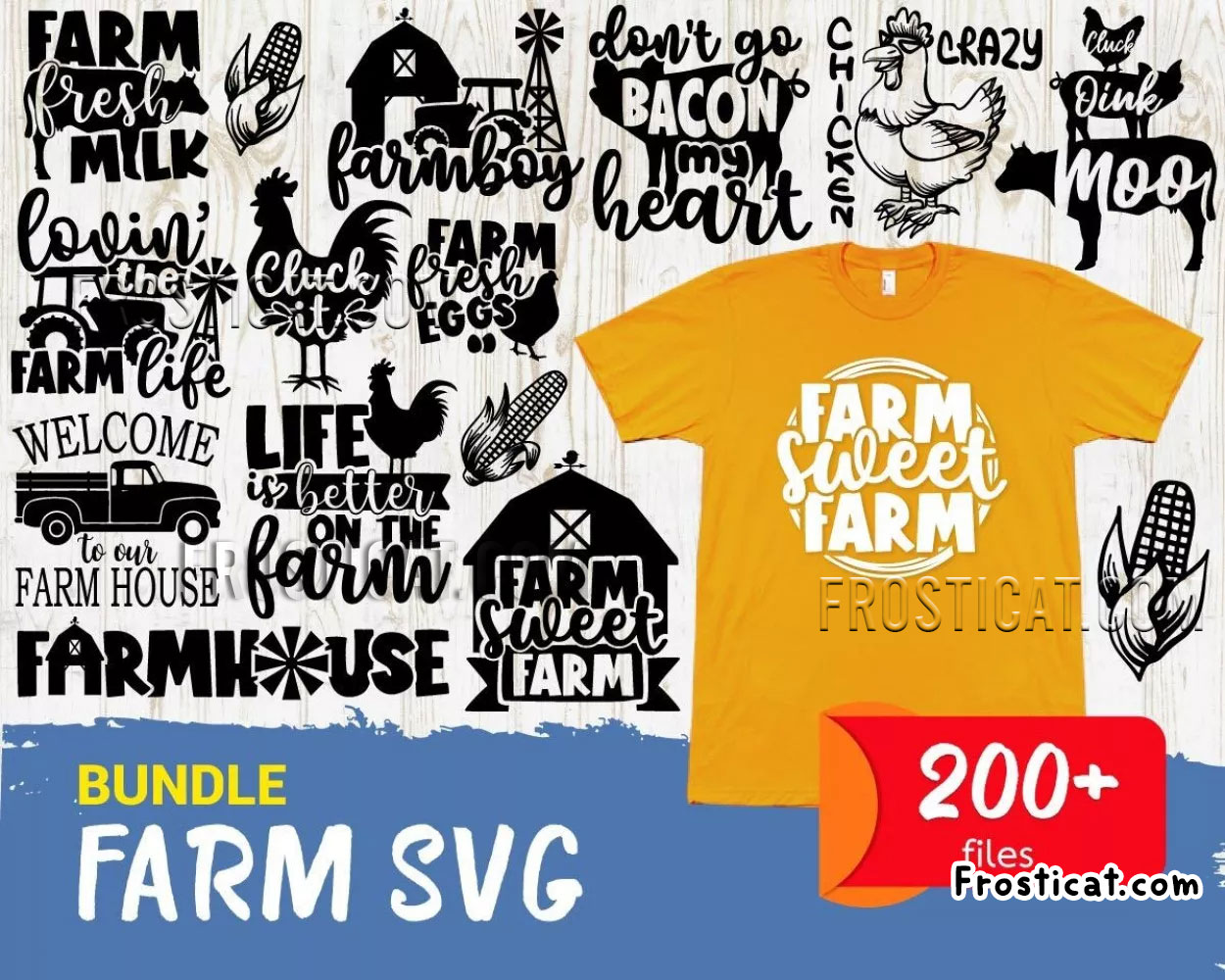 200 Farm Svg Bundle, Farm Svg, Cow Svg, Pig Svg