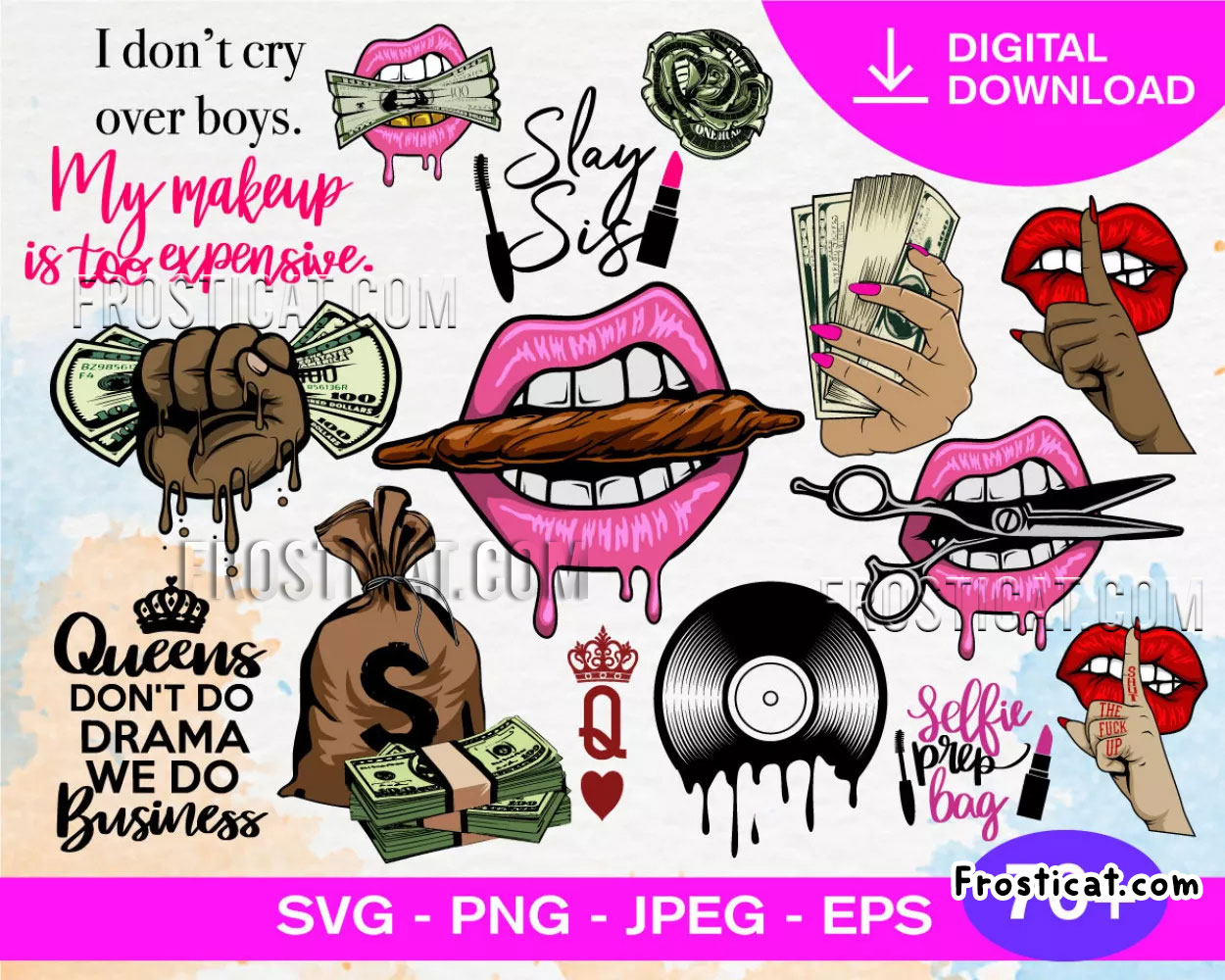 70 Makeup Svg Bundle, Makeup Quotes Svg, Makeup Svg