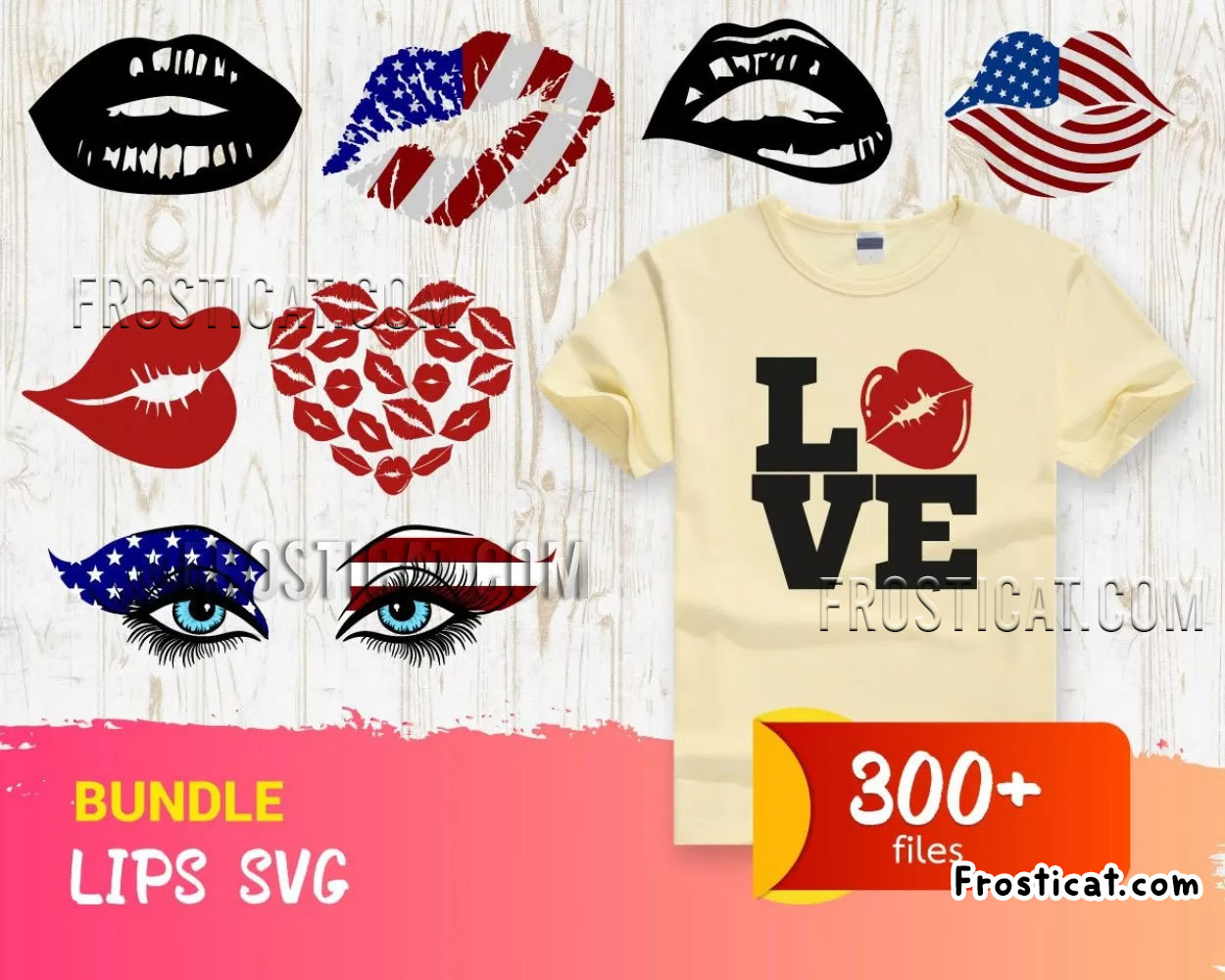 300 Lips Svg Bundle, Lips Svg, Kiss Svg, Lips Clipart