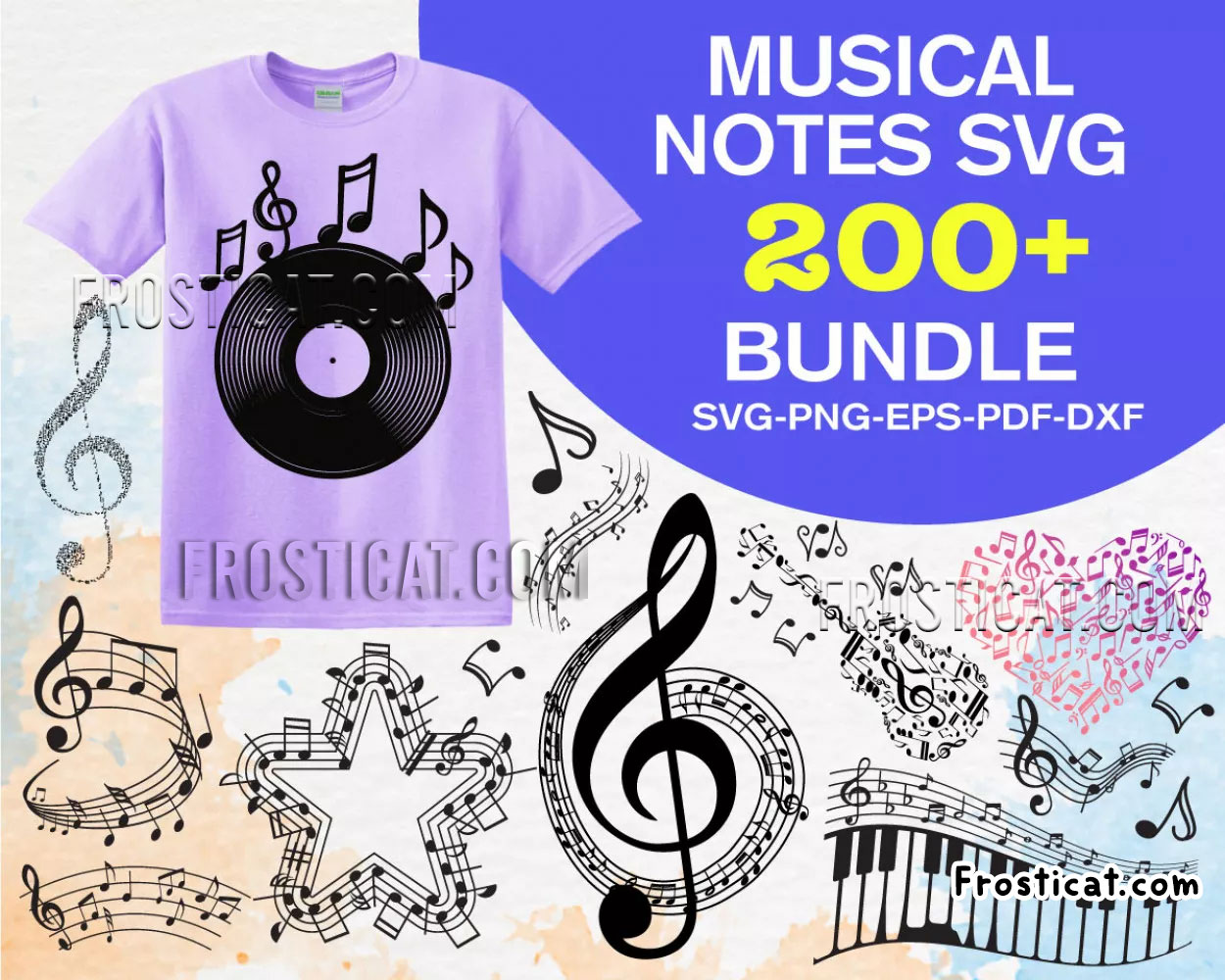200 Musical Note Svg Bundle, Music Note Svg, Piano Svg