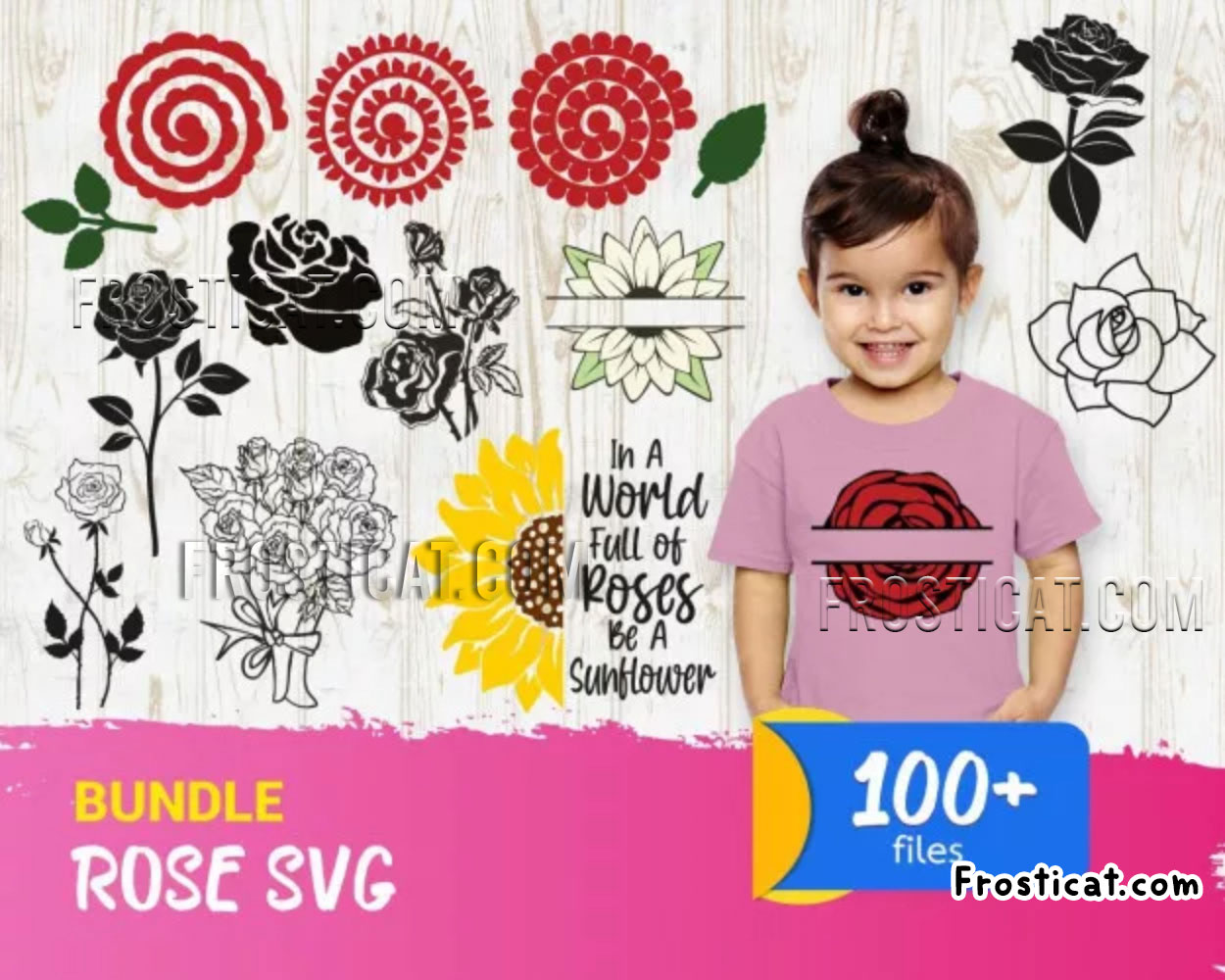 100 Rose Svg Bundle, Rose Svg, Rose Monogram Svg