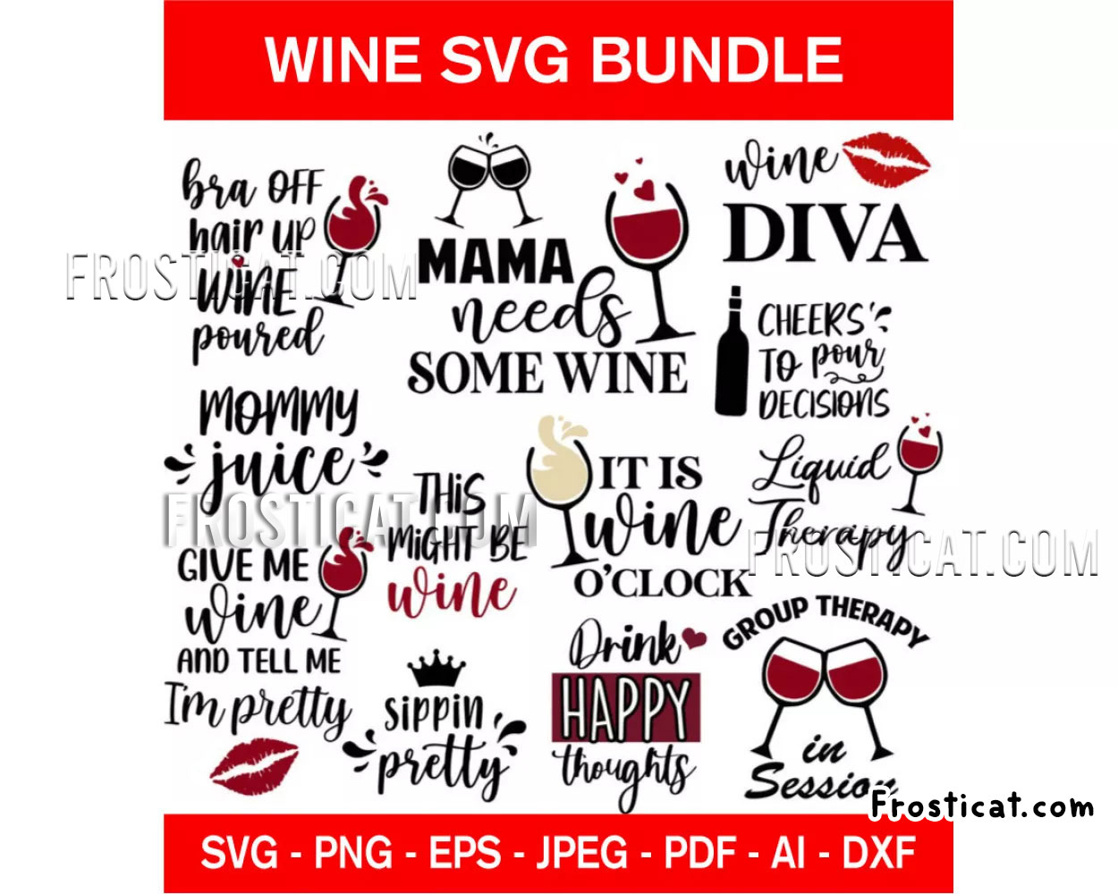 100 Wine Quotes Svg Bundle, Wine Svg, Alcohol Svg