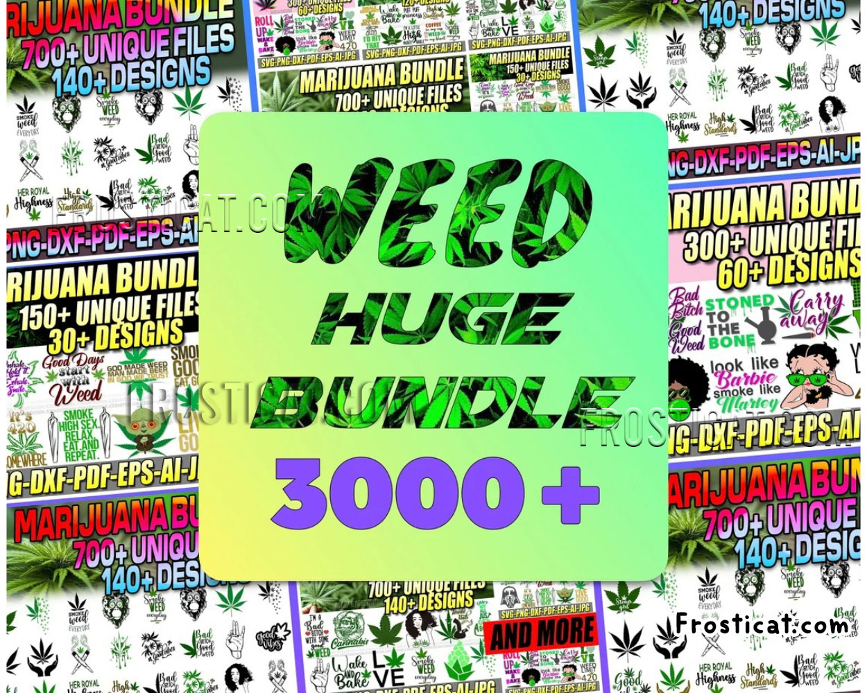 3000 Weed Svg Bundle, Weed Svg, Smoking Svg, Marijuana Svg