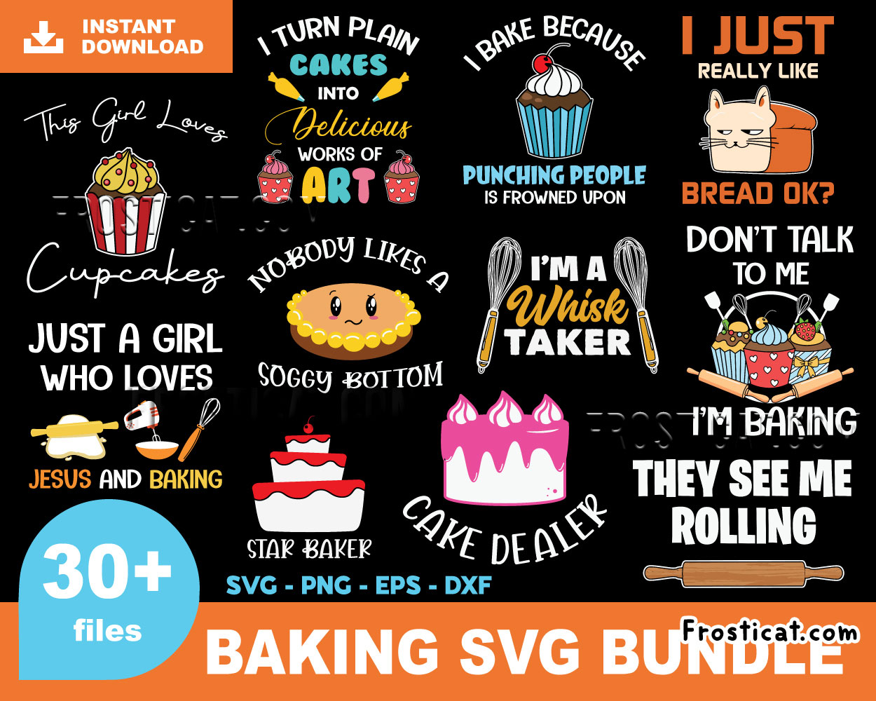 30 Baking Svg Bundle, Baker Svg, Pot Holder Svg