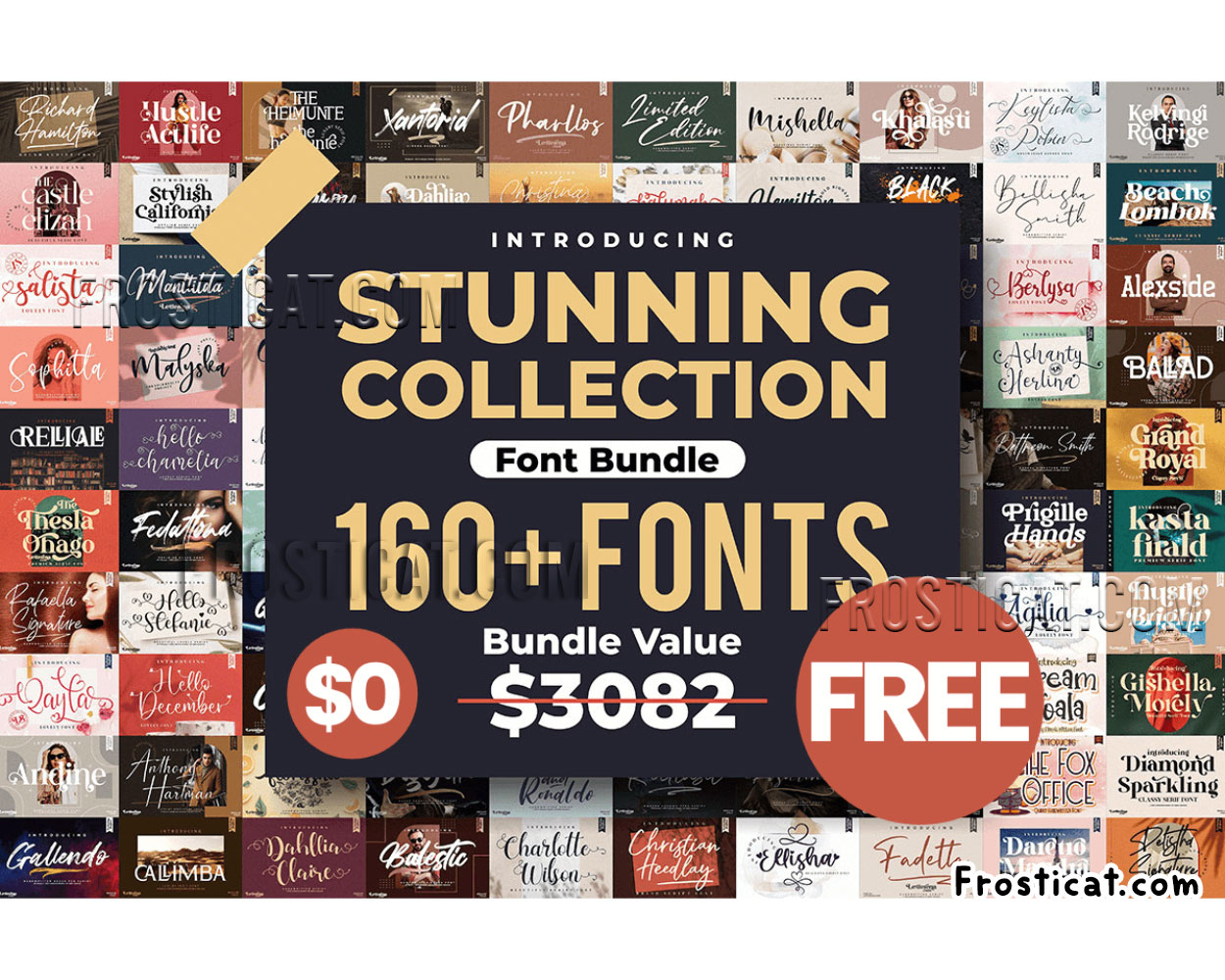 160 Stunning Fonts Bundle, Handwritten Font, Font Bundle