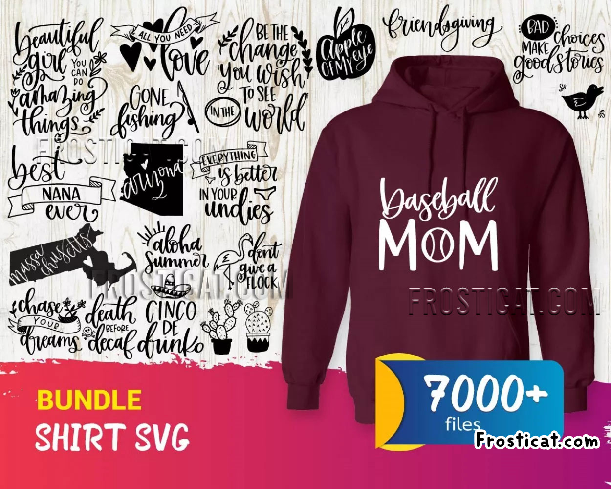 7000 Shirt Svg Bundle, Quote Svg, Inspirational Quote Svg